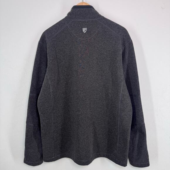 Kuhl Men's 1/4 Zip Pullover Fleece Sweater Mountain Outdoor Warm XL Gray EUC - Picture 2 of 8